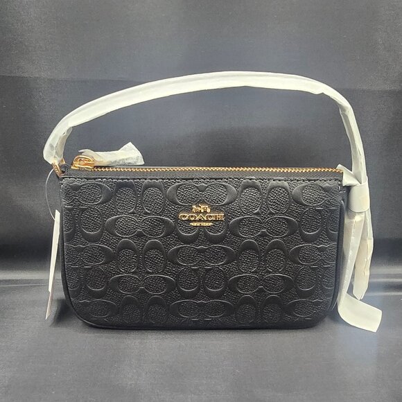 Coach Nolita 19 in Signature Embossed Leather C7362 Black - Picture 1 of 10